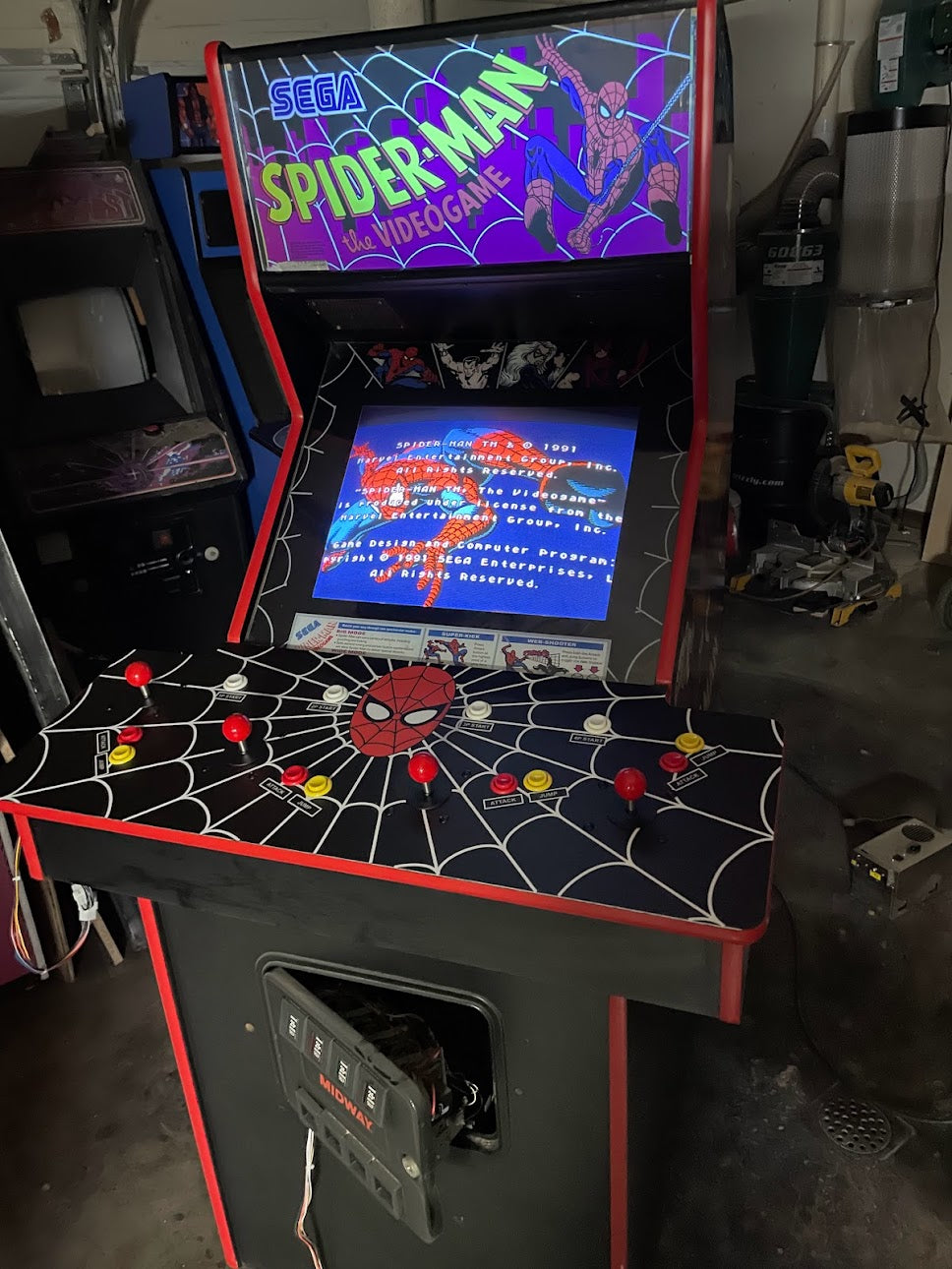 Sega Spiderman (4 Player) Control Panel